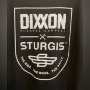 Dixxon Flannel Co X Sturgis ride roar rally badge black tshirt
